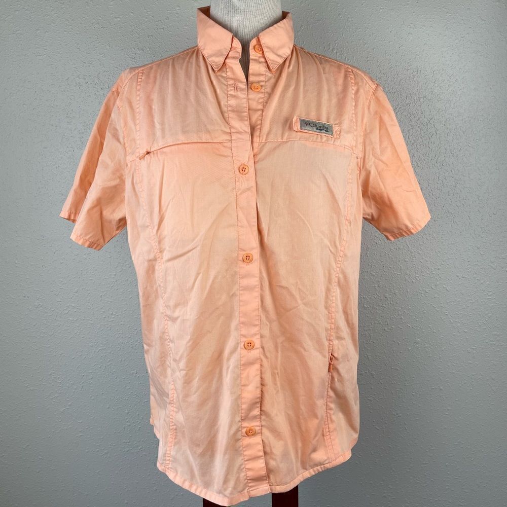 Columbia PFG Vented Button Down Shirt Size L EUC